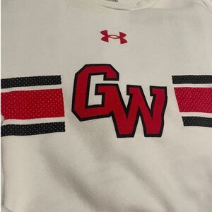 Under Armour White Sweater with Red and Black Accents